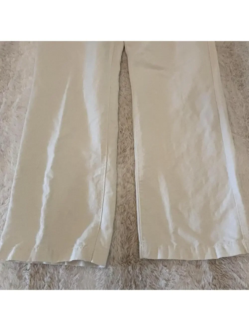 Banana Republic Emerson Linen Blend Pants 38x32 Ivory Flat Front